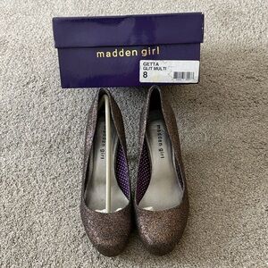 Madden Girl Sparkling Heels in Glitter Multi